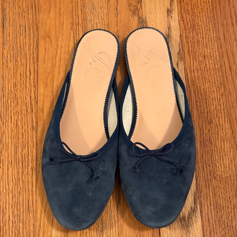 J. Crew Navy Blue Women's Mules with Bow